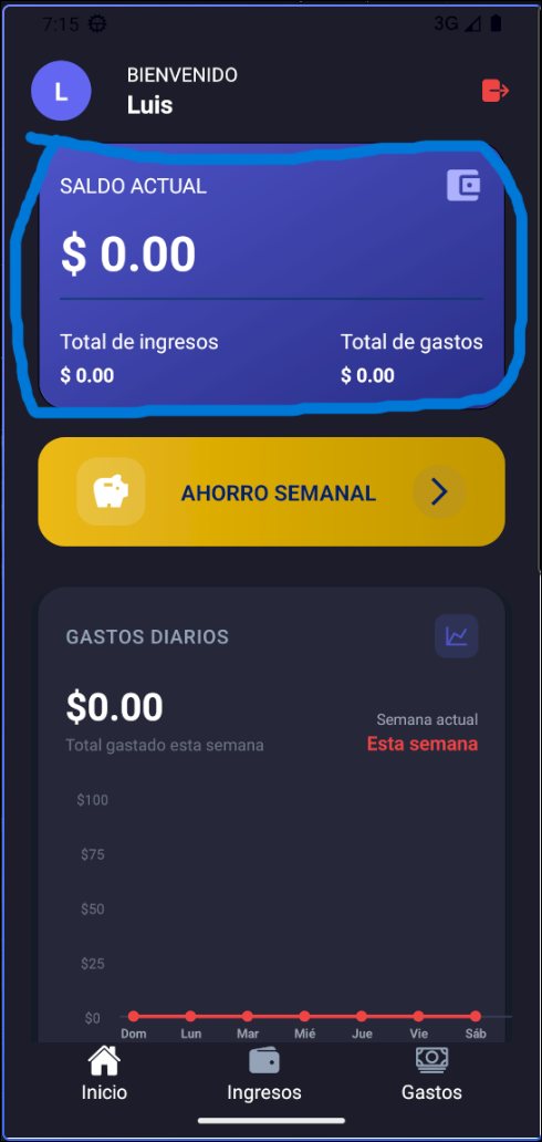 Pantalla de registro