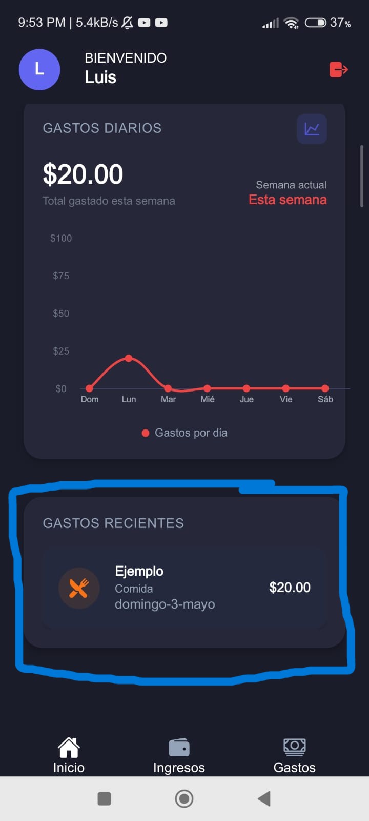 Pantalla de registro