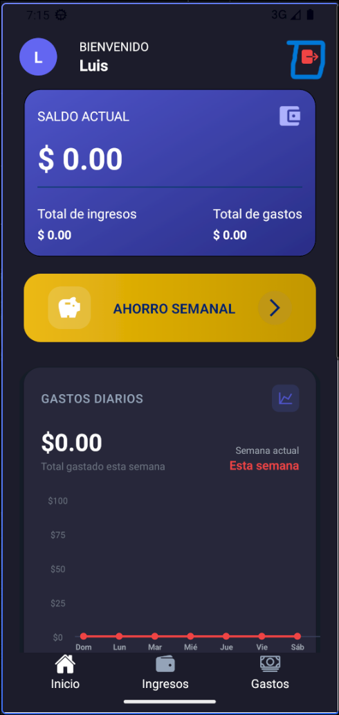 Pantalla de registro